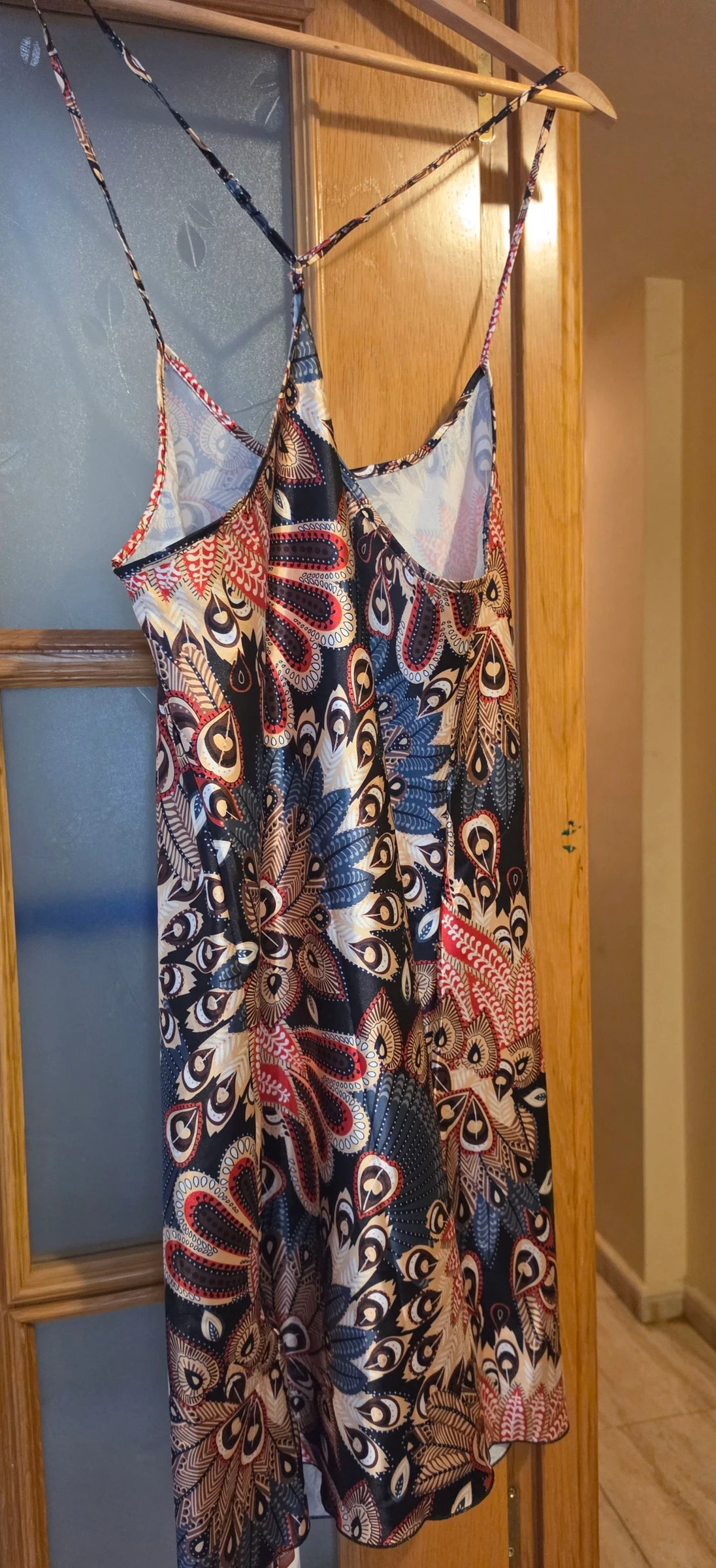 Vestido/Camisola de cetim estampado – photo 5